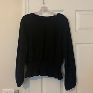 Black long sleeve sweater top, size S. Brand, Who What Wear